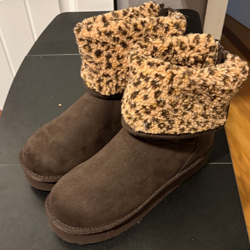 Brown Faux Fur Lined Boots